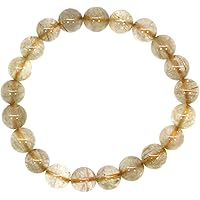 美品✨天然石★ゴールドルチルクオーツ21個★9〜9.5mm玉混合財運ブレスレット Amazon | [石街] 金運 天然石 ゴールドルチルクォーツ 小玉 約